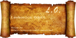 Levkovics Odett névjegykártya
